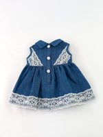 Denim Lace Dress Fits 18" American Girl Doll Clothing1