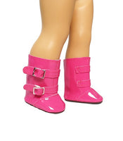 Hot Pink Buckle Rain Boots Fits 18" American Girl Doll Clothing Shoes0