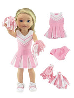 Light Pink Cheerleader Dress Fits 14.5 Wellie Wisher American Girl Doll Clothing1