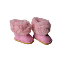 Pink Fur Boots Fits 18" American Girl Doll Clothes Shoes0