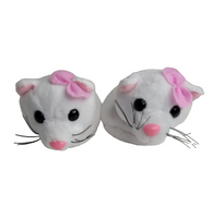 White Kitty Cat Slippers Fits 14.5" Wellie Wisher American Girl Doll Shoes2