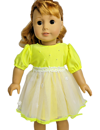 Yellow Daisy Dress Fits 18" American Girl Doll Clothing0