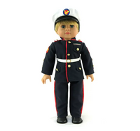 Marines Inspired Formal Suit Pant Set Fits 18" American Boy Girl Doll Clothing1