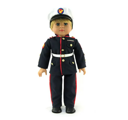 Marines Inspired Formal Suit Pant Set Fits 18" American Boy Girl Doll Clothing1