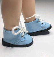 Light Blue Shoes Fits 14.5" Wellie Wisher American Girl Doll Shoes3