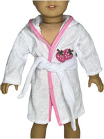 White Strawberry Robe Fits 18" American Girl Doll Clothes1