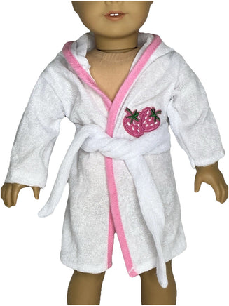 White Strawberry Robe Fits 18" American Girl Doll Clothes1