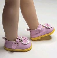 Light Pink Bow Dress Shoes Fits 14.5" Wellie Wisher American Girl Doll Shoes1