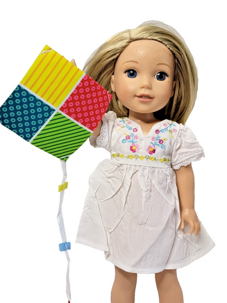 Flower Embroidered Dress Fits 14.5" Wellie Wisher American Girl Doll Clothing0