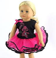 Hot Pink Easter Bunny Tutu Skirt Set Fits 18" American Girl Doll Clothing0