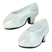 Silver Sparkly High Heels Fits 18" American Girl Doll Clothing Shoes0