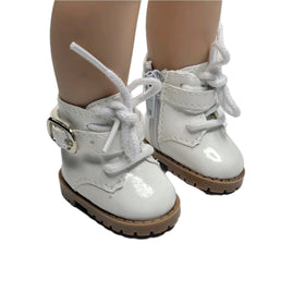 White Buckle Boots Fits 14.5" Wellie Wisher American Girl Doll Shoes0
