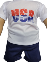 USA Shorts Set Fits 18" American Girl Doll Clothing1