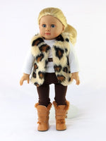 Winter Cheetah Pant Outfit with Boots Fits 18" American Girl Doll Clothing0