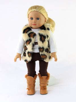 Winter Cheetah Pant Outfit with Boots Fits 18" American Girl Doll Clothing0