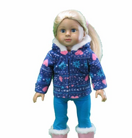 Blue Snowflake Pant Set Fits 18" American Girl Doll Clothing0