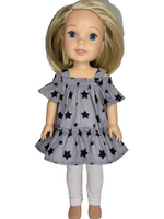 Star Tunic Pant Set Fits 14.5" Wellie Wisher American Girl Doll Clothing0