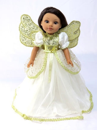 Gold Angel Dress Fits 14.5" Wellie Wisher American Girl Doll Clothing0