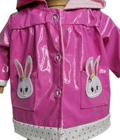 Bunny Rabbit Raincoat Fits 18" American Girl Doll Clothing1