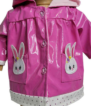 Bunny Rabbit Raincoat Fits 18" American Girl Doll Clothing1