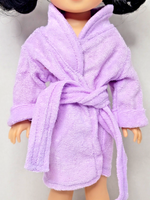Lavender Bath Robe Fits 14.5" Wellie Wisher American Girl Doll Clothing1