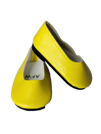 Yellow Slip On Dress Shoes Fits 18" American Girl Doll Clothing Shoes1