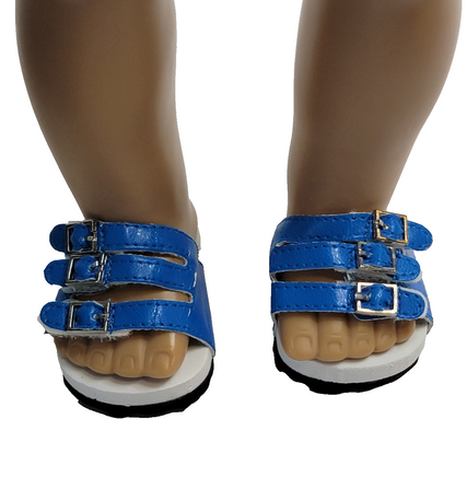 Blue Buckle Sandals Fits 18" American Girl Doll Clothing Shoes1