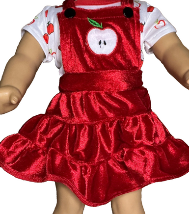 Apple Blossom Dress And Top Fits 18" American Girl Doll Clothing2