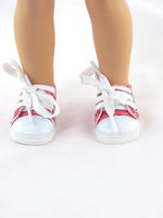 Pink Sequin Sneakers Fits 14.5" Wellie Wisher American Girl Doll Shoes1