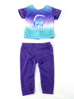 Purple Unicorn Pajama Pant Set Fits 18" American Girl Doll Clothing1