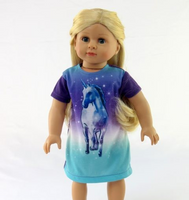 Purple Unicorn Nightgown Fits 18" American Girl Doll Clothing0