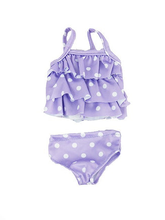 Lavender Polka Dot Swimsuit Fits 14.5" Wellie Wisher American Girl Doll Clothing2