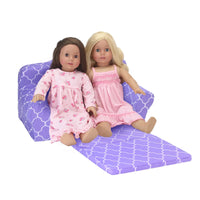 Purple Moroccan Print Sofa Bed Fits 18" American Girl Doll Furniture Accessories1
