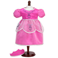 Embroidered Princess Dress & Crown Fits 15" Bitty Baby American Girl Doll Dress1