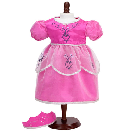 Embroidered Princess Dress & Crown Fits 15" Bitty Baby American Girl Doll Dress1
