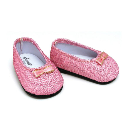 Pink Glitter Dress Shoes Fits 18" American Girl Doll Clothing Shoes1