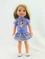 Pets Skirt Set Fits 14.5" Wellie Wisher American Girl Doll Clothing0