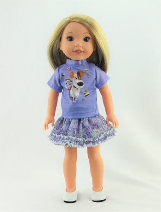 Pets Skirt Set Fits 14.5" Wellie Wisher American Girl Doll Clothing0