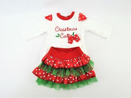 Christmas Cutie Skirt Set Fits 18" American Girl Doll Clothing1