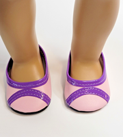 Pink And Purple Dress Shoes Fits 18" American Girl Doll Clothing Shoes0