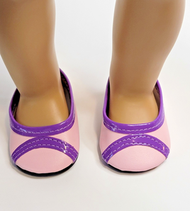 Pink And Purple Dress Shoes Fits 18" American Girl Doll Clothing Shoes0