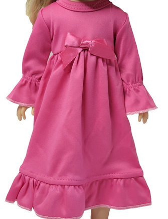 Pink Nightgown And Sleep Mask Fits 14.5 Wellie Wisher American Girl Doll Clothes1