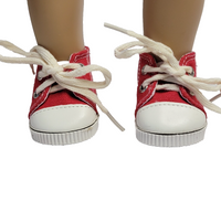 Red Sneakers Fits 18" American Girl Doll Clothing Shoes1