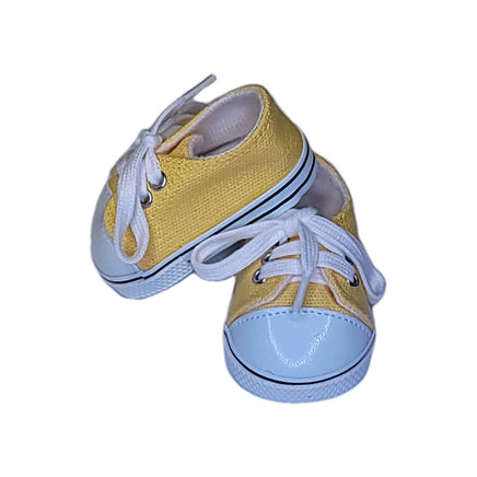 Yellow Low Top Canvas Sneakers Fits 18" American Girl Doll Clothing Shoes0