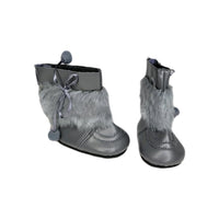 Grey Pom Boots Fits 18" American Girl Doll Clothes Shoes2