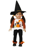Kitty And Owl Halloween Pant Set Hat Fits 18" American Girl Doll Clothing0