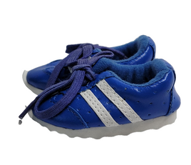 Blue Sneakers With White Stripes Fits 18" American Girl Doll Clothing Shoes0
