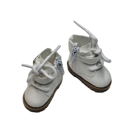 White Buckle Boots Fits 14.5" Wellie Wisher American Girl Doll Shoes3