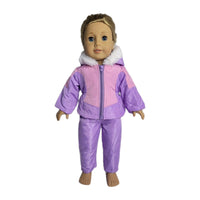 Purple And Pink Snowsuit Coat & Snow Pants Fits 18" American Girl Doll Clothes1