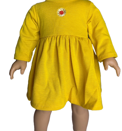 Yellow Flower Dress Fits 18" American Girl Doll Clothing1